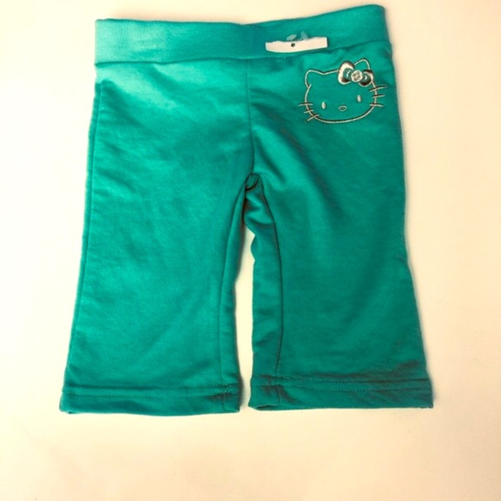 HELLO KITTY MINT GREEN SWEATPANTS 2T NWOT